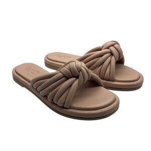 Seychelles Womens Simply the Best Knotted Tan Slide Sandals Size 8 Made In Italy